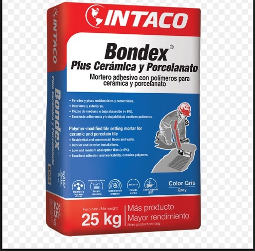 [I0221] INTACO BONDEX PLUS 25KG AZUL